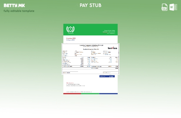 модерен стил Lenvica компјутерски решенија Pvt Ltd Шаблон за уплатница